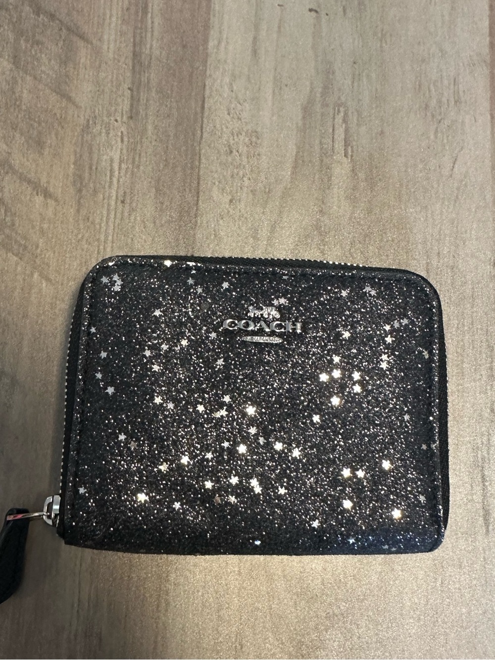 Coach Glitter Star Wallet Black